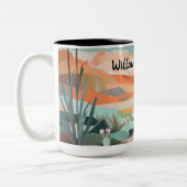 Tasse Groß mit Western Abstrakt Landschaftlich (Links)