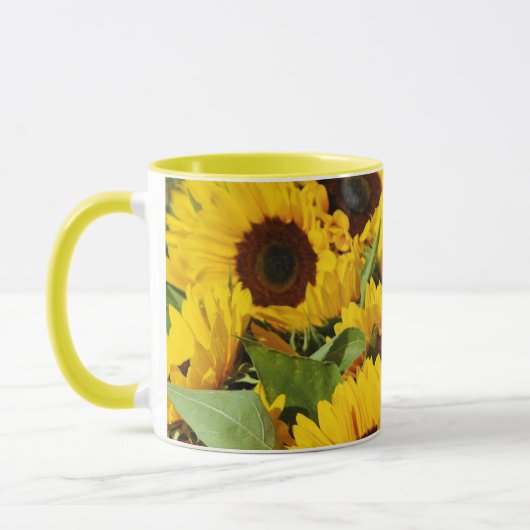 Tasse Große gelbe Sonnenblumen (Links)