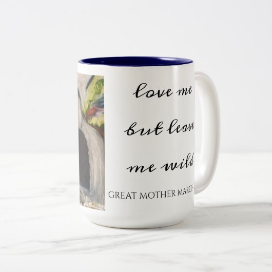 TASSE "GROSSE MUTTER MARSCH "Liebe mich, aber lass (VorderseiteRechts)