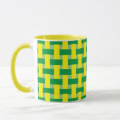 Tasse - Grün-gelber Webmuster (Links)