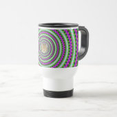 Tasse Grün und Rosa gezackte Ringe (VorderseiteRechts)