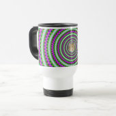 Tasse Grün und Rosa gezackte Ringe (Vorderseite Links)