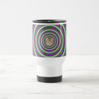 Tasse Grün und Rosa gezackte Ringe