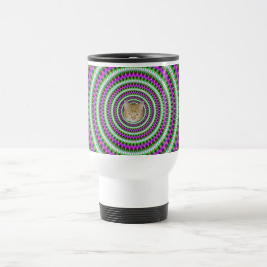 Tasse Grün und Rosa gezackte Ringe (Mittel)