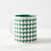 Tasse - Grüne 3D-Diamanten (Vorderseite Links)