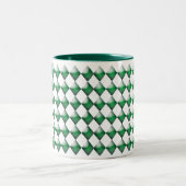 Tasse - Grüne 3D-Diamanten (Mittel)
