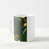Tasse grüne Blumen natürlich (Vorderseite Links)