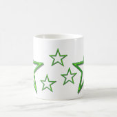Tasse - Grüne Sterne mit Buchstaben (Mittel)