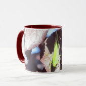 Tasse - Grüner Grasshopper in Blätter (Vorderseite Links)