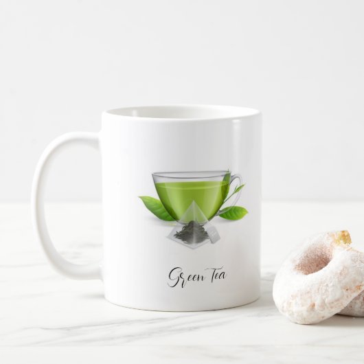 Tasse - Grüner Tee (Mit Donut)