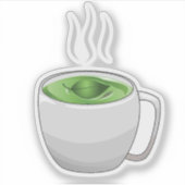 Tasse grüner Tee Aufkleber (Vorderseite)
