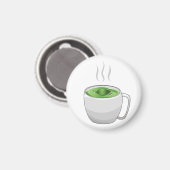 Tasse grüner Tee Magnet (Vorderseite/Rückseite)
