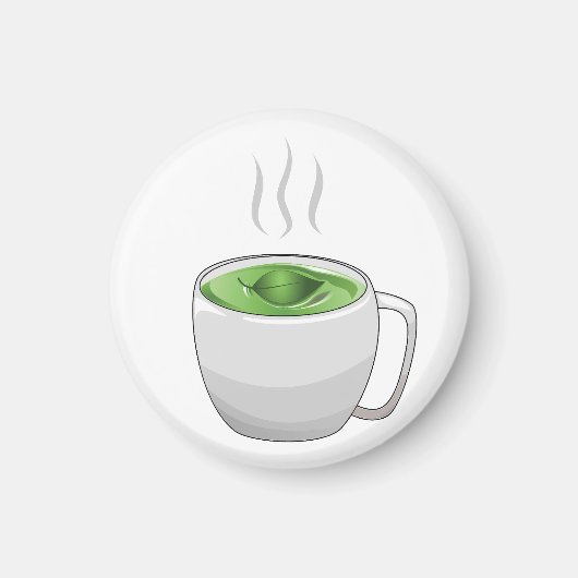 Tasse grüner Tee Magnet (Vorne)