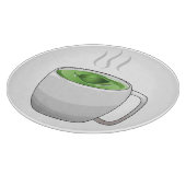 Tasse grüner Tee Schneidebrett (Ecke)