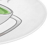 Tasse grüner Tee Schneidebrett (Ecke)