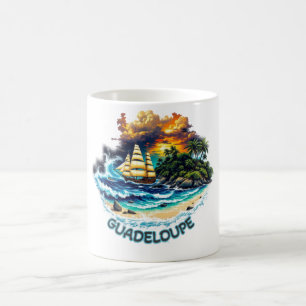 Tasse Guadeloupe Insel & Segelboot