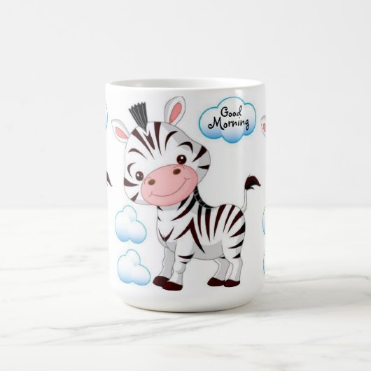Tasse/Guten Morgen Zebra Kaffeetasse (Mittel)