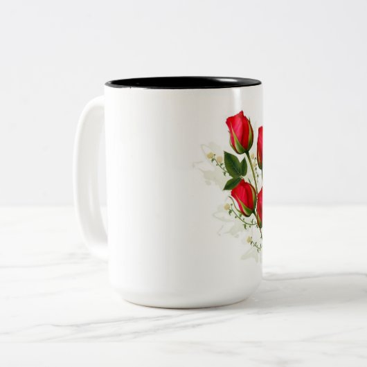 Tasse guter Tag mit Rose (Vorderseite Links)