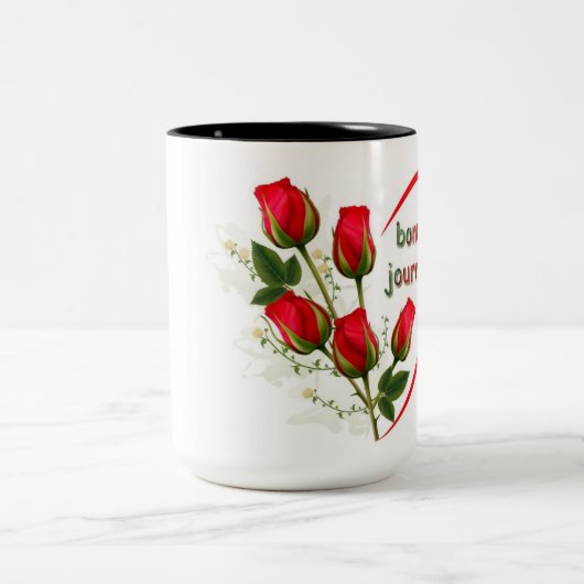 Tasse guter Tag mit Rose (Mittel)