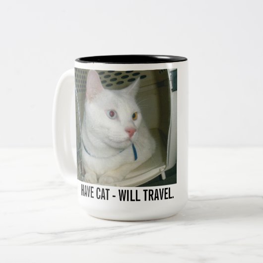 Tasse HABE KATZE - WERDE REISEN. (Vorderseite Links)