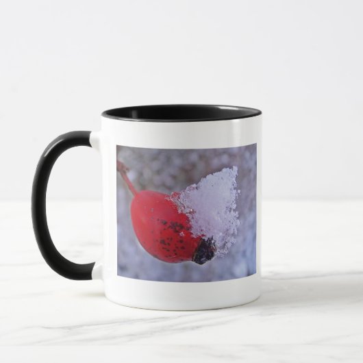 Tasse Hagebutte mit Schneehäufchen (Links)