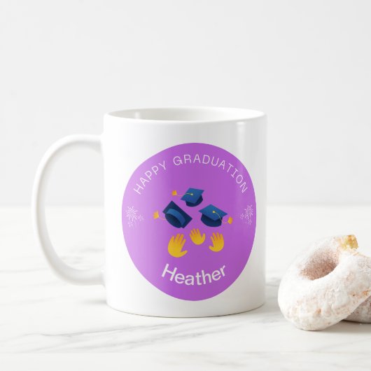 Tasse - Happy Abschluss Personalize - Name hinzufü (Mit Donut)