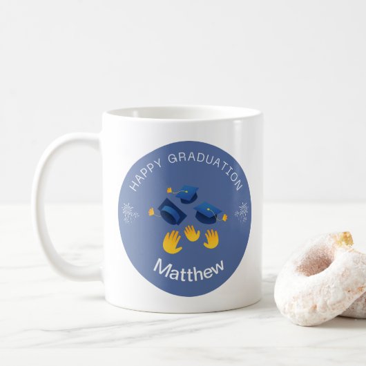 Tasse - Happy Abschluss Personalize - Name hinzufü (Mit Donut)