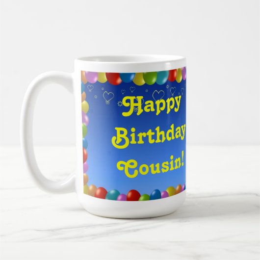 Tasse Happy Birthday Cousin (Links)