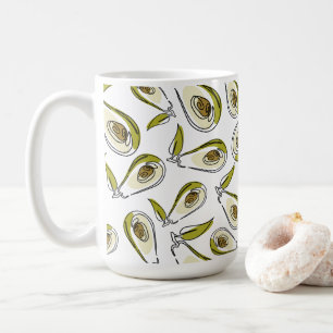 Tasse hat einen niedlichen Avocado.