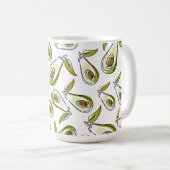 Tasse hat einen niedlichen Avocado. (VorderseiteRechts)