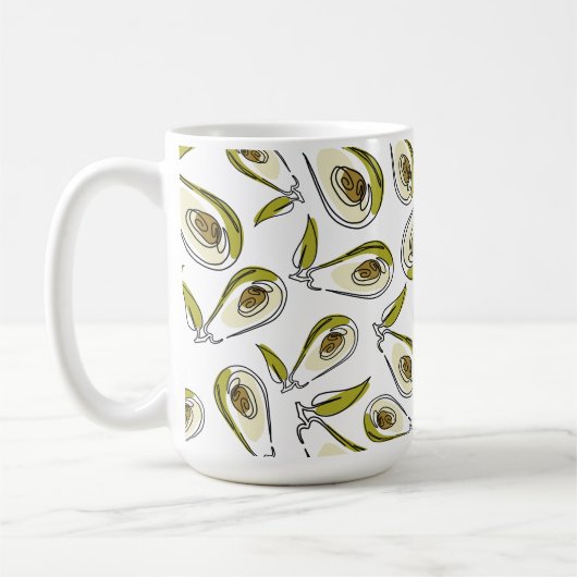 Tasse hat einen niedlichen Avocado. (Links)