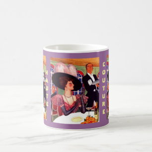 Tasse HAUTE COUTURE VINTAGE EDWARDIAN-STYLE BEMALT