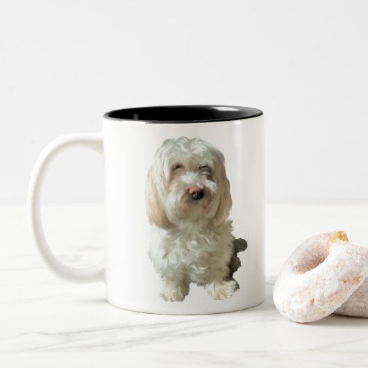 Tasse Havanese Hund (Mit Donut)