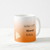 Tasse - Hawaii Staat Karte mit Stadt (VorderseiteRechts)