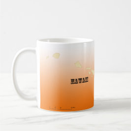 Tasse - Hawaii Staat Karte mit Stadt