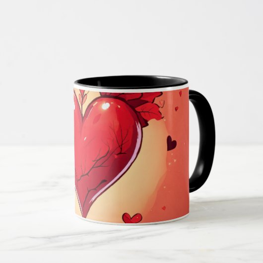 #Tasse #heart print Tasse "Liebe in Every Sip: Her (VorderseiteRechts)