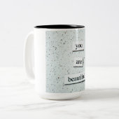 Tasse, heißer Kakao Zweifarbige Tasse (Vorderseite Links)