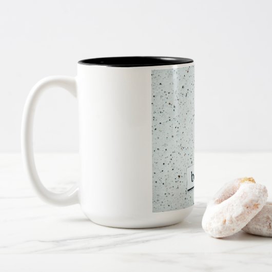 Tasse, heißer Kakao Zweifarbige Tasse (Mit Donut)