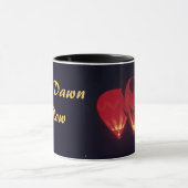 Tasse - Heißluftballons vor der Dämmerung (Zentrum)