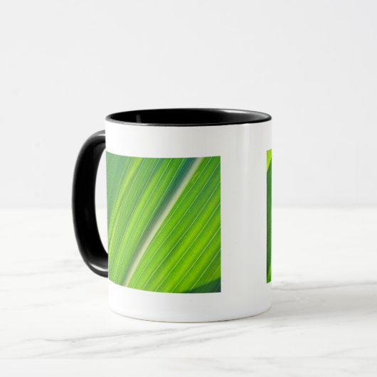 Tasse hellgrünes Maisblattdesign (Vorderseite Links)