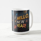Tasse Hello New Year Tasse - Start 2025 mit Style. (VorderseiteRechts)