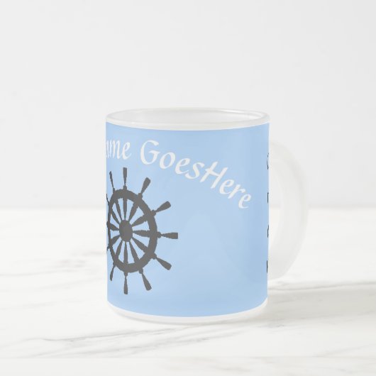 Tasse - Helm mit kurvenhaltigem Text (VorderseiteRechts)