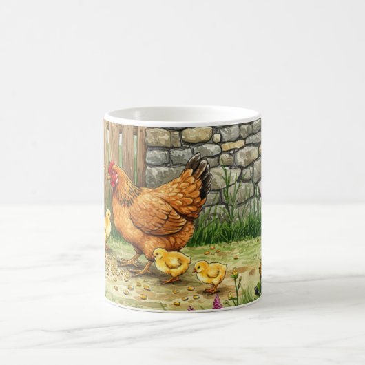 Tasse Hen und Chicks (Mittel)