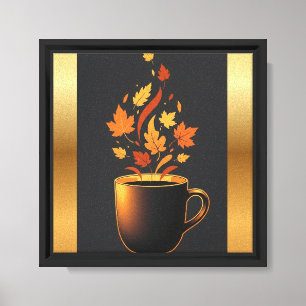 Tasse Herbst - Herbstlaub Leinwand