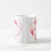 Tasse Herz aus Radieschenscheiben (Mittel)