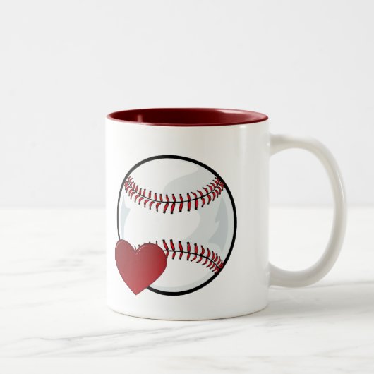 Tasse - Herz-Baseball-Mosaik (Rechts)
