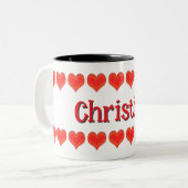 Tasse - Herz mit Namen (Vorderseite Links)