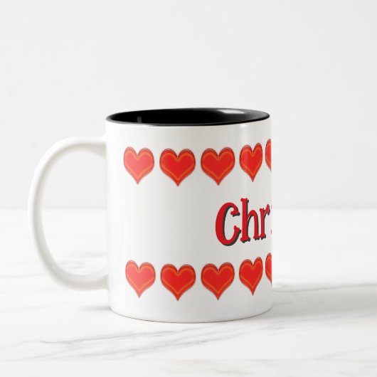 Tasse - Herz mit Namen (Links)