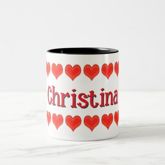 Tasse - Herz mit Namen (Mittel)