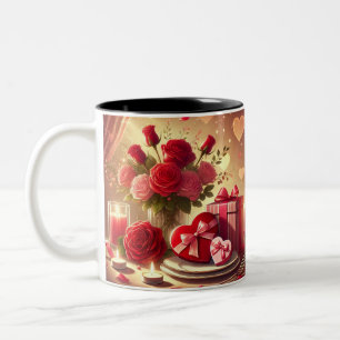 Tasse Herz und Blume